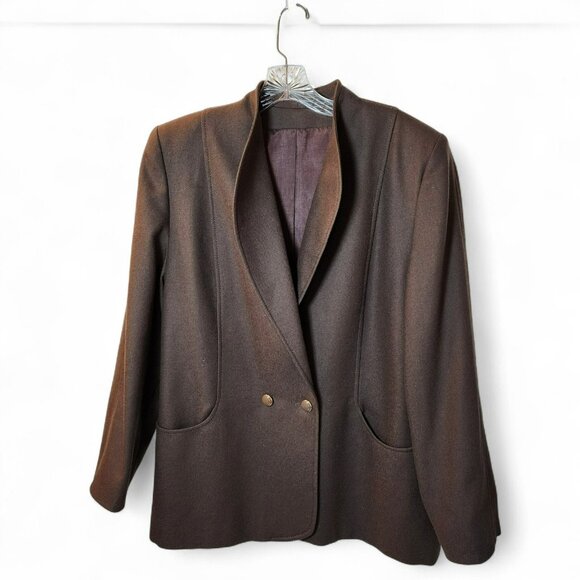 Dorene Blazer 14 | Pure New Wool | Brown | Regular | Made in Ireland - Picture 1 of 12